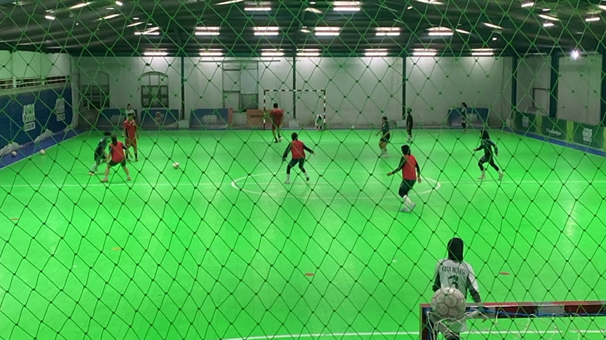 Pertandingan futsal tim putri kota Bekasi